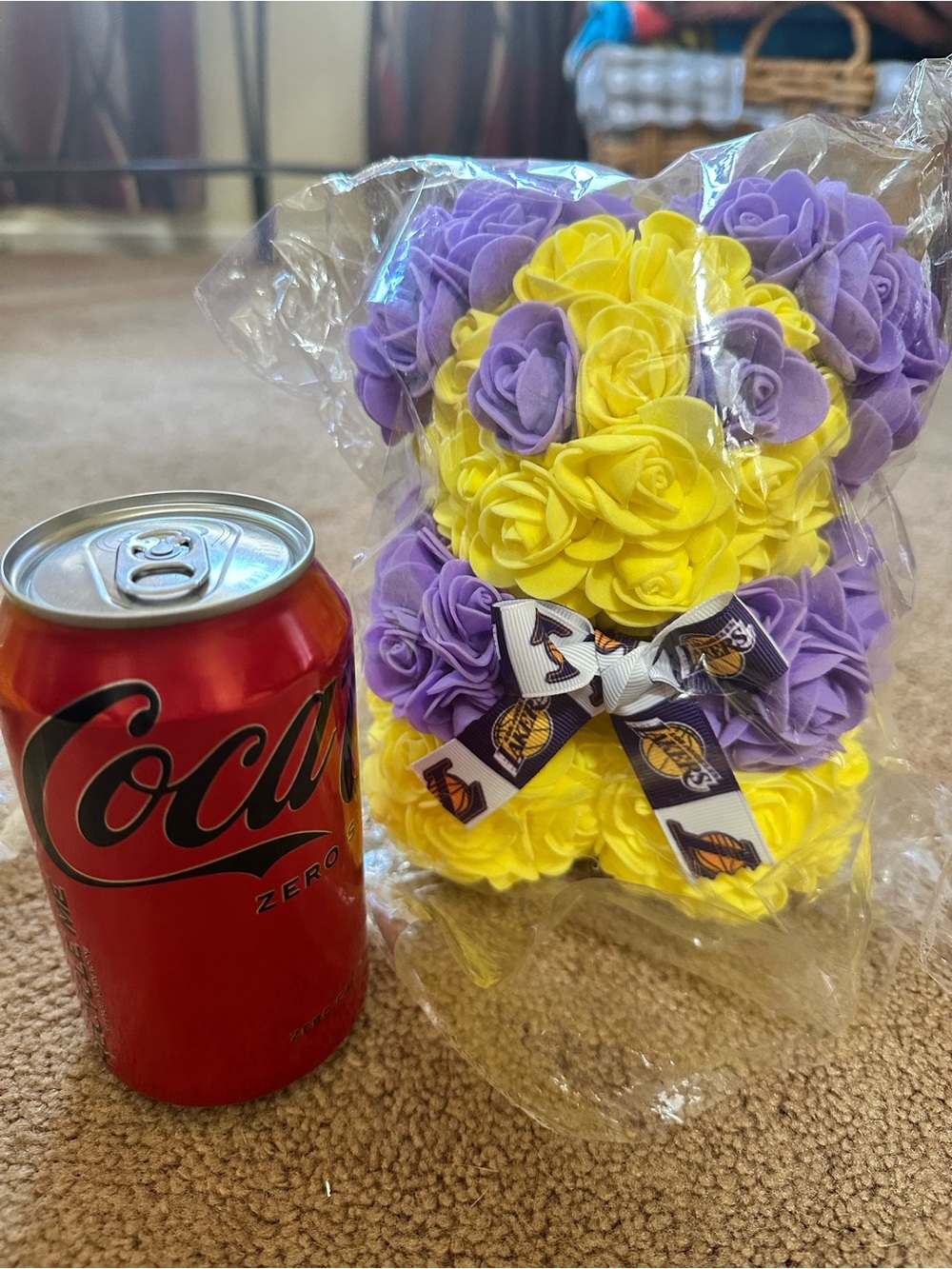 Lakers Custom Rose Bear